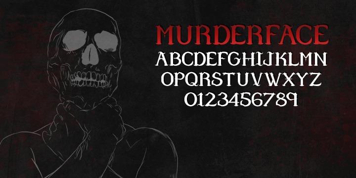 Пример шрифта Murder Face #1